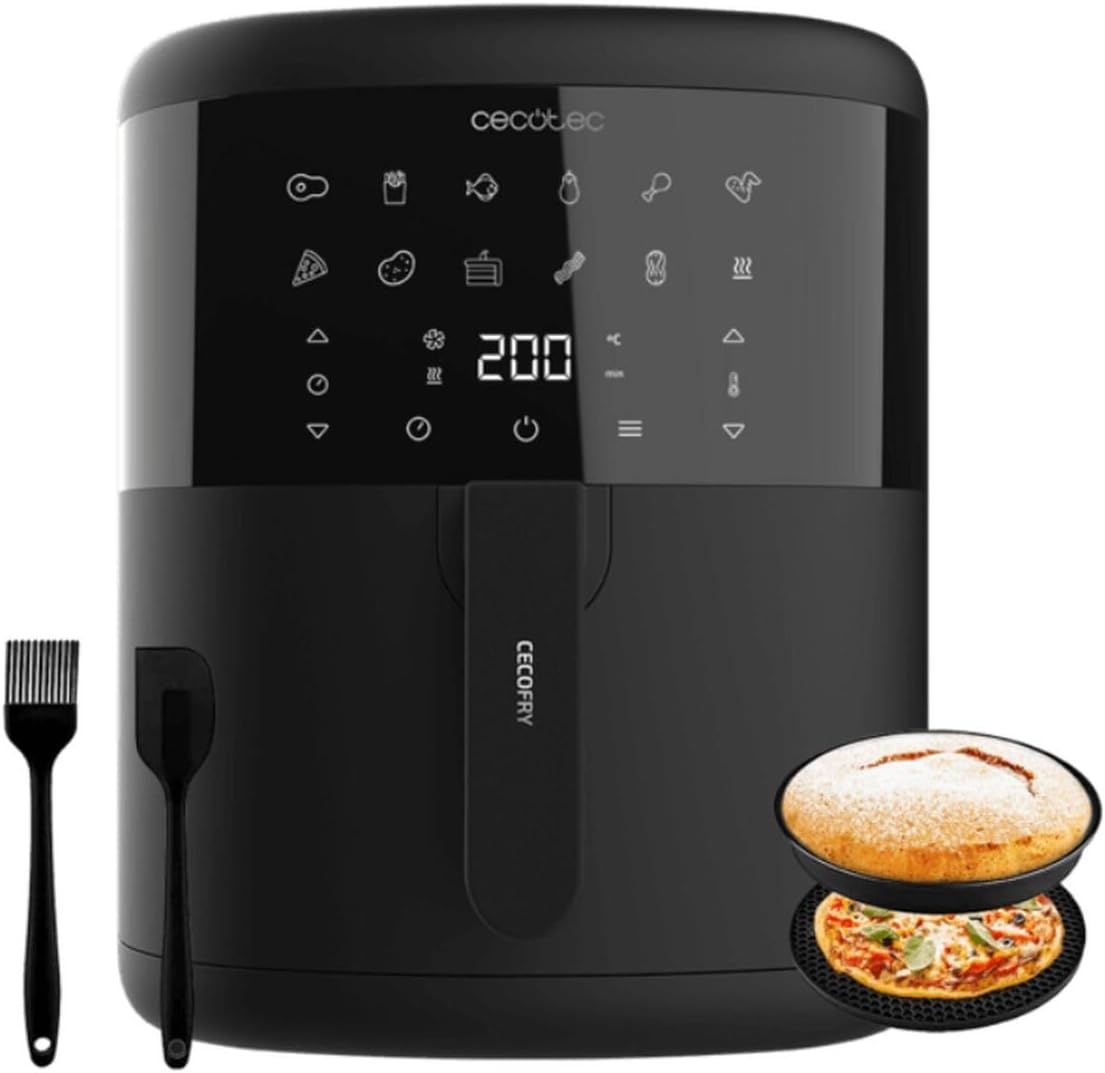 Cryer Cryer cu aer cald CECOTEC Free 6 L cu accesorii Cecofry Bombastia 6000 Full 1700 W PerfectCook Technology Temperatura si timp reglabil control tactil 12 moduri