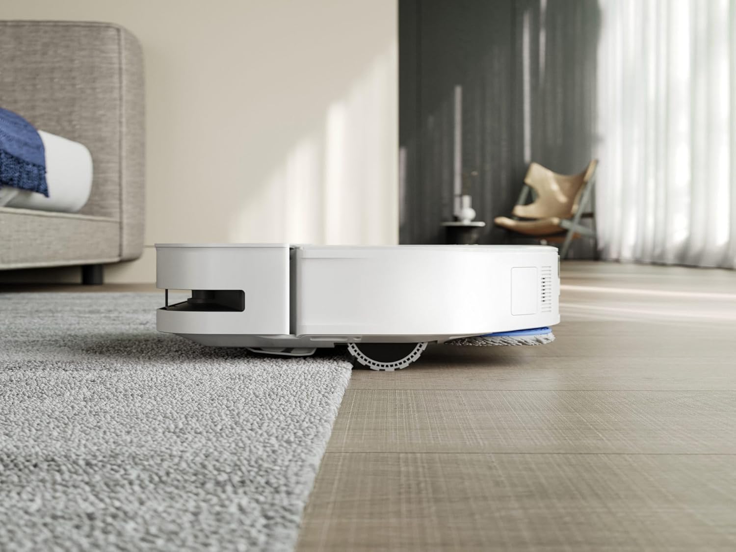 ECOVACS DEEBOT X5 OMNI ROBOT CLEARDER CU FUNCTIE MOP 12800PA ROBOT CLEARDER ZEROTANGE Technology Truedge TM Edge Mopping 70  C Spalare de apa calda ridicare automata a MOP