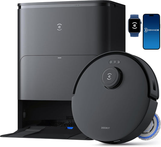 ECOVACS DEEBOT T30S Pro Robot Cleaner cu functie de stergere 11000 PA tehnologie Zerotangle 70  C Wiping Water Wip Wiping la spalare Truedge TM Edge Wiping 6400 mAh Battery AI Evitarea obstacolelor AI