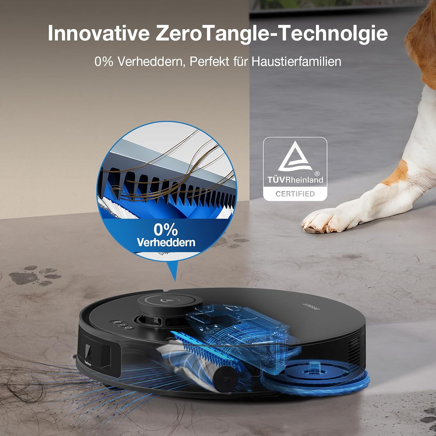 ECOVACS DEEBOT T30S Pro Robot Cleaner cu functie de stergere 11000 PA tehnologie Zerotangle 70  C Wiping Water Wip Wiping la spalare Truedge TM Edge Wiping 6400 mAh Battery AI Evitarea obstacolelor AI