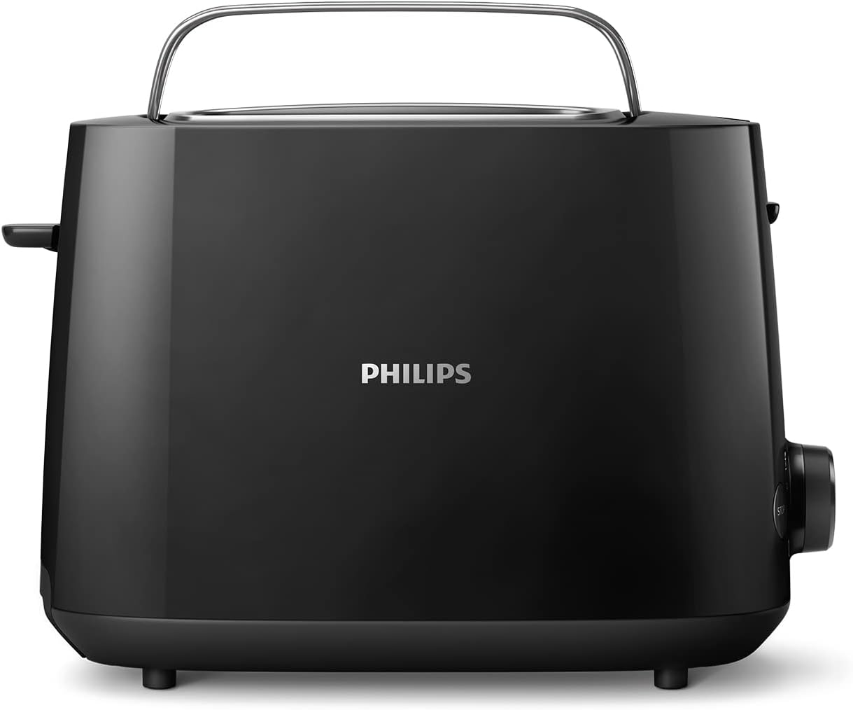Philips toaster - 2 sloturi de paine prajita 8 pasi atasare de rulouri de paine functie de deschidere functie de ridicare comutator automat -OFF negru HD258190