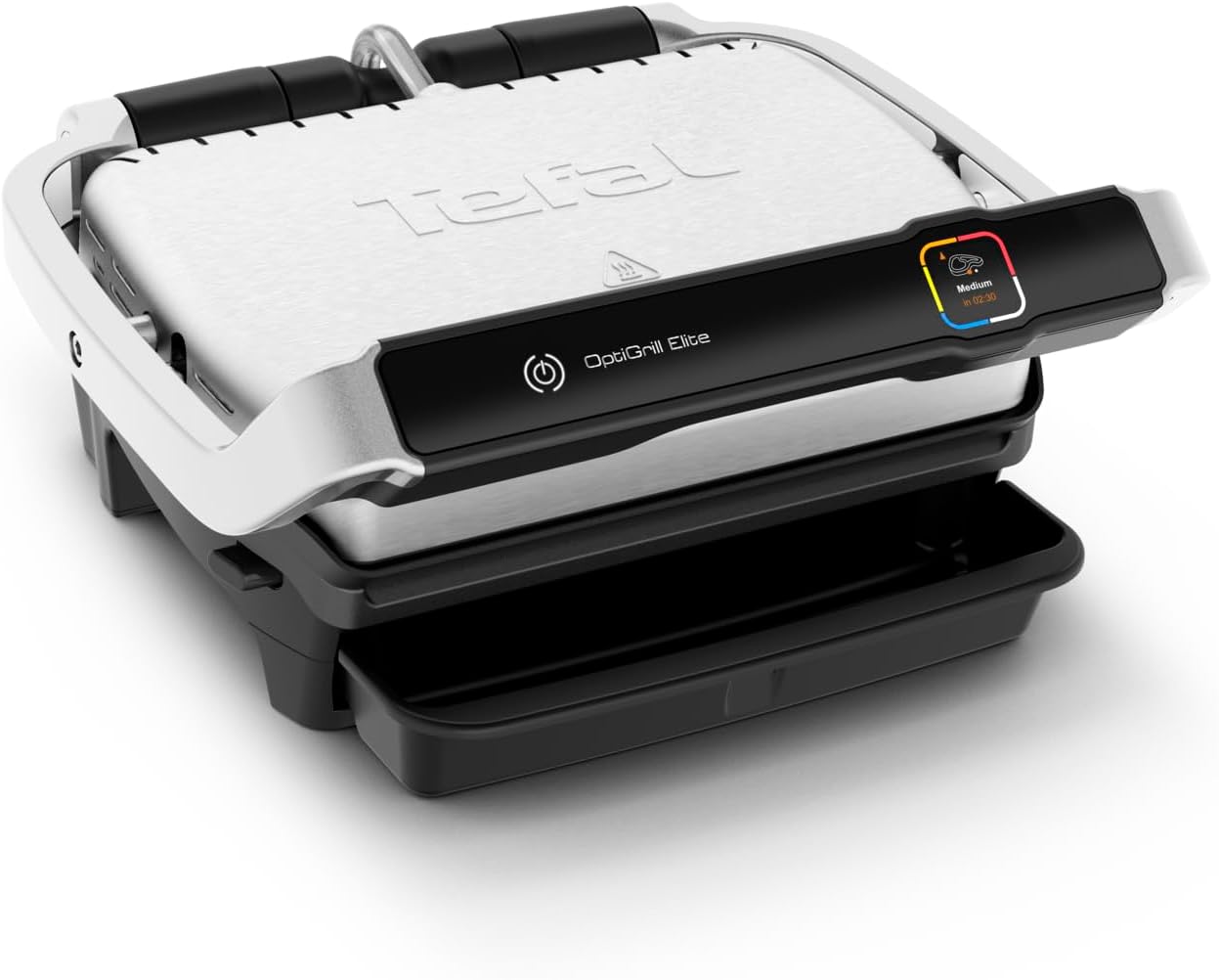 Tefal Optigrill Elite Contact Grill 12 programe afisare digitala cu reclame GAR STEP placi detasabile gratar electric otel inoxidabil GC750D16