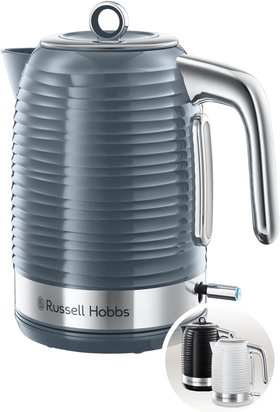 Russell Hobbs Kettle 17L 2400W inspira gri cu structura de inalta calitate de inalta calitate functie de gatit rapid filtru de calcar detasabil indicator de nivel al apei capac detasabil Tee Cooker 24363-70