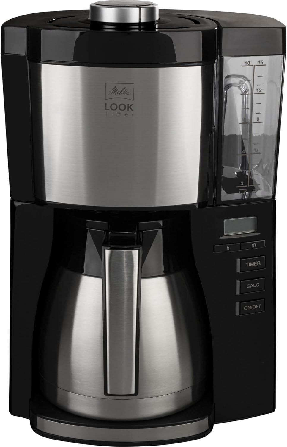 Melitta Look Timer - Filtru Coffee Machine - Macara termica - Functie de cronometru - Stop Drip - 10 cani - Negru 1025-18