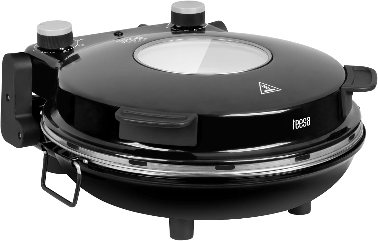 Teesa Supreme Pizza Cuptor pentru casa performanta 1200 W temperatura 80400  C diametru 32 cm fereastra in capac TSA3231