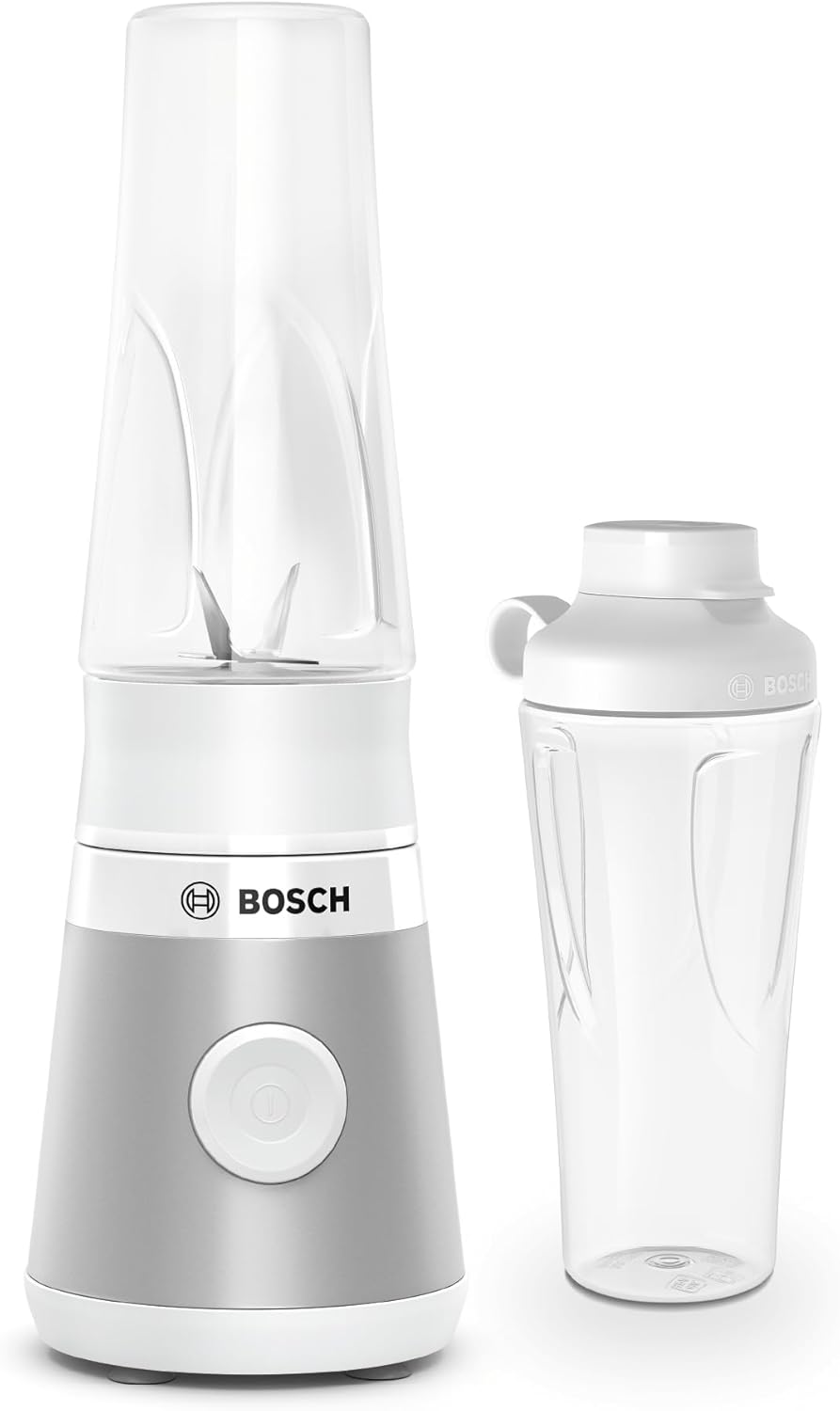 Bosch Mini-Stand Mixer Vitapower Series 2 MMB2111T mixer mini-viteza sticla Tritan Togo 06 L capac de baut cutit cu 4 lame parti durabile de spalat vase 450 W argint