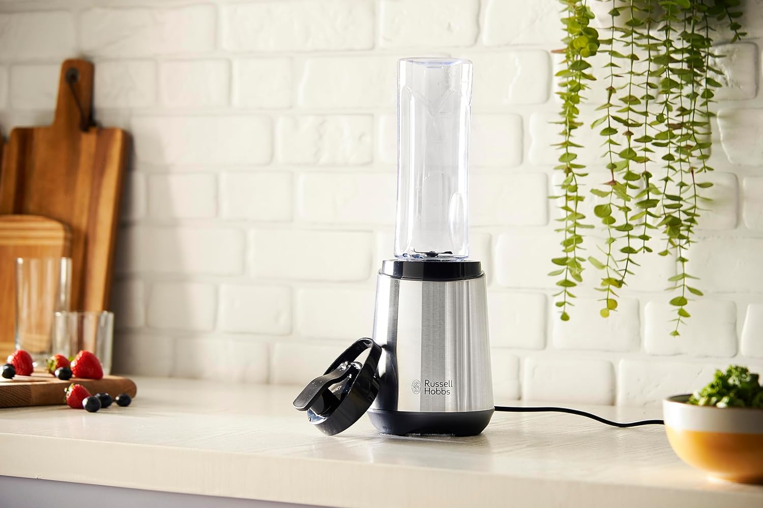 Russell Hobbs Mixer-Litmier si Smoothie Maker pentru a merge 23500 rpm motor de putere incl Recipientul de amestec 1x 600ml BPA fara BPA masina de spalat vase si break-rezistent incl Decker Shooter otel inoxidabil 23472-56