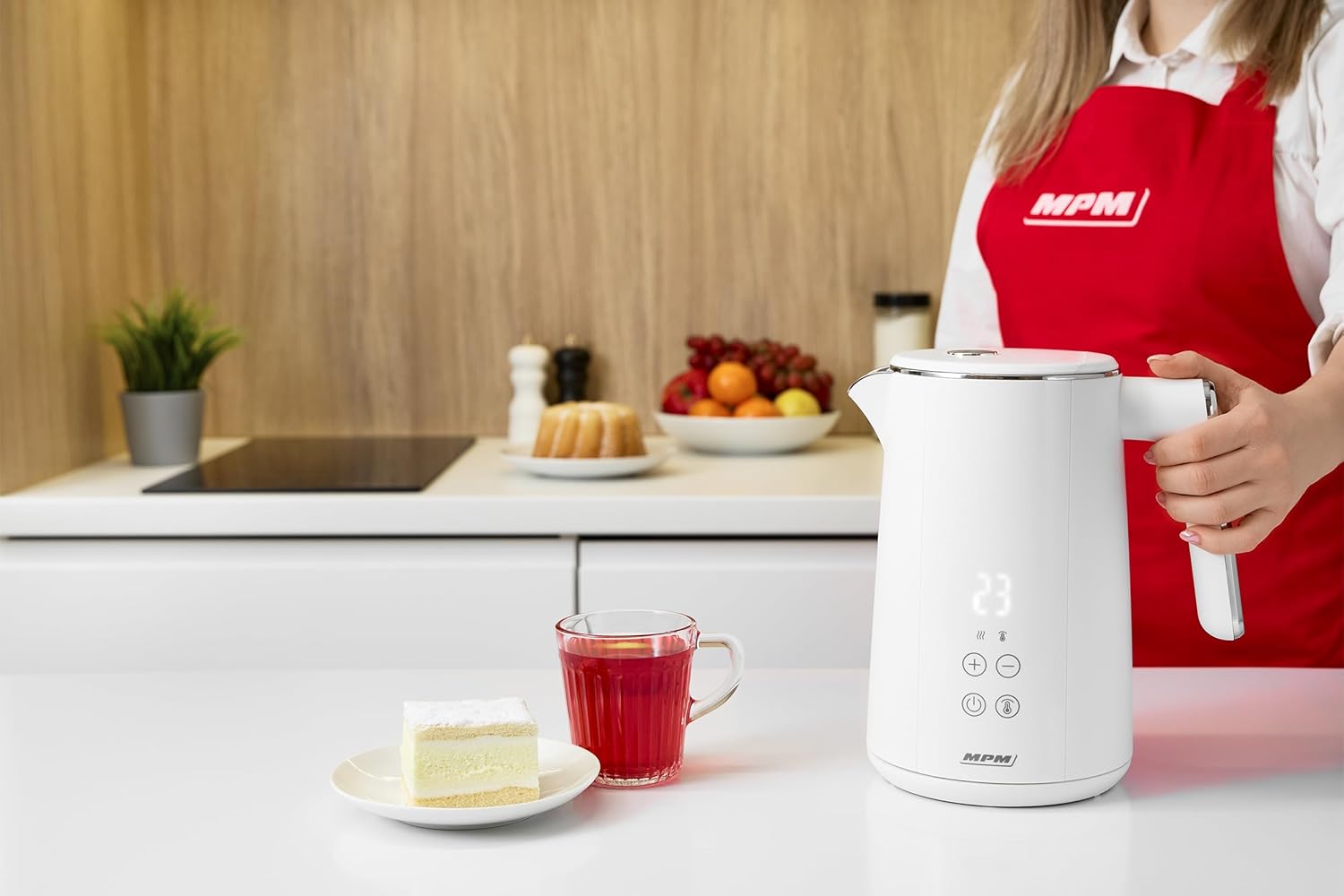 MPM MCZ-120 KOCHER 15L cu design dublu perete control temperatura 40-100  C recipient interior din otel inoxidabil 2200W zgomot alb
