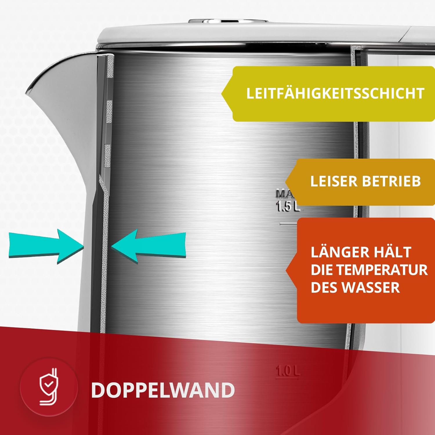 MPM MCZ-120 KOCHER 15L cu design dublu perete control temperatura 40-100  C recipient interior din otel inoxidabil 2200W zgomot alb